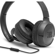 Resim JBL T500 Kulak Üstü Kablolu Mikrofonlu Kulaklık - Black 