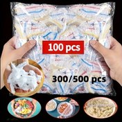 Resim [Sıcak Ürünler] [Yerel depo] 500/300/100 adet Elastik Gıda Tazeleme Sarımları - Esnek Şeffaf Tabak Kapakları - Çok Amaçlı, Kokusuz Mutfak Sarma Filmi, Sinek Toz Koruma. 