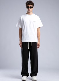 Resim Beli Lastikli Baggy Pantolon 