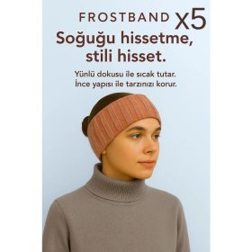 Resim Frostband Serisi - Yünlü Kafa Kulak Bandı-5 'li Mercan Turuncu 