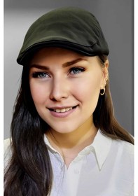 Resim Uniquetrenders Kadın Arkadan Lastikli Kasket Şapka Siyah 