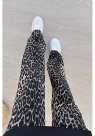 Resim Kahijab Leopar Desen Pantolon - Siyah Siyah 