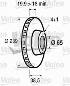 Resim VALEO 186246 FREN DİSKİ ÖN GOLF III 91- GOLF II 83- GOLF I 74- PO 