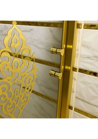 Resim Ayrıntıshop Duşakabin Cam Kabin Kapı Tutamağı Plastik Krom Kaplamalı Gold 