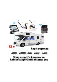 Resim 5 '' Monitör+bus Kamera +wifi Görüntü Aktarıcı Seti 12 V Kayıtsız 