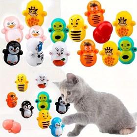 Resim 5 adet Renkli Kedi Yuvarlanma Oyuncakları - Dayanıklı Plastik, Pil Gerektirmeyen Kediler için Etkileşimli Oyun Arkadaşları, Çeşitli Stiller ve Desenler, Kedi Eğlence Oyuncakları Seti, Kedi Oyun Zamanı Temelleri | Eğlenceli Kedi Oyuncakları | Dayanıklı Plastik Oyuncaklar, Kedi Oyuncakları, Pil Olmadan 