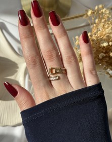 Resim Yılan Model Gold Yüzük 