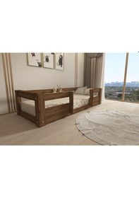 Resim Herseycik Ninnimo Montessori 90X190 Yatak Uyumlu Karyola M7-2 Ceviz 