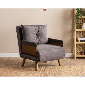 Resim Pafu Cosmo Tekli Katlanır Yataklı Koltuk - Soho Gri 