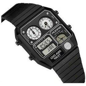 Resim Fastbuy Sanda Erkek Kronometre Paslanmaz Celik, 50m Suya Dayanıklı, Siyah Beyaz Kare, Altın Kordon Performans Saati Altın 