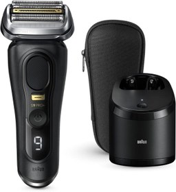 Resim Braun Series 9 Pro+ 9551cc Siyah 5'i 1 Arada Otomatik Alkol Temizleyici Tıraş Makinesi Kutusuyla 