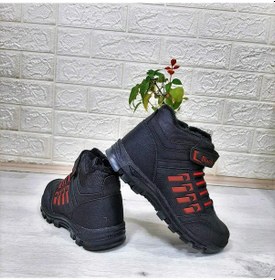 Resim Black Sea 542 Siyah-kırmızı Kürklü Fermuarlı Cırtlı Erkek Çocuk Bot 001 