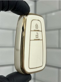 Resim Toyota Corolla Prius Camry C-hr Rav4 Land Cruiser Uyumlu Nano Anahtar Kılıfı Siyah - Gold 