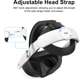 Resim Macrobot Meta Quest 3 ve 3S İçin Elite Kayış Beyaz Renkli Konforlu ve Yıkanabilir Sanal Gerçeklik Aksesuarı 
