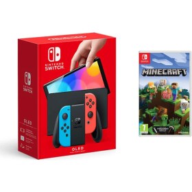 Resim Nintendo Switch OLED Yeni Nesil Konsol 64GB + Minecraft Oyunlu Bundle 