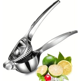 Resim Mybru Paslanmaz Çelik Kaplama Limon Sıkacağı Büyük Boy 20 x 7 x 4 cm Metalik Gri Renkli 