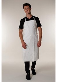 Resim Beyaz Muşamba Mutfak Bulaşık Önlüğü Pvc 