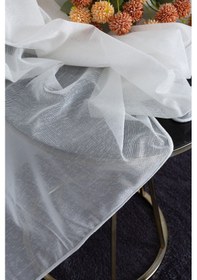 Resim Keten Amor 1/2 Orta Pileli Ütü İstemez Kırışmaz Yeni Sezon Salon Oda Tül Perdesi Ekru 