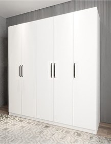 Resim Magnum 5 Kapaklı Dolap Gardırop Beyaz 
