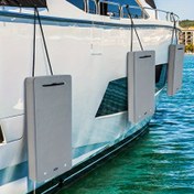 Resim 1 adet Premium EVA Köpük Yat Fender Koruma - Tekne ve Tekneler için Kalınlaştırılmış Anti-Çarpışma Koruyucu Ped, Sertleştirilmiş Dokulu Mavi Yüzey ile Yuvarlak Kenarlar, Denizcilik Sınıfı Şok Emme ve Çizilmeye Dayanıklılık, Su Sporları ve Sahil Kullanımı için İdeal, Tekne Koruma, Şık Tekne Aksesuarı, Kolay Temizlenebilir Malzeme 