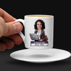 Resim En İşkolik Anne Karikatürlü Kahve Fincanı 