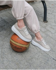 Resim FOLLİNİ Kadın Deri Sneaker Vizon 