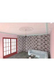 Resim Motifpiyer Lamba Tavan Gobegi 52-MOTIFLI-OVAL-95CM-CAP-DIS-CITALI 