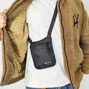 Resim 1 Adet Erkek Rahat Çapraz Çanta, Bağcıklı, Yolculuk Stili - Polyester, Siyah, Açık Hava Kullanımı İçin 