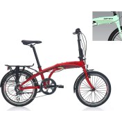 Resim Carraro Flexi 108 20 Jant 8 Vites 32 cm V-Fren Katlanır Bisiklet - Açık-Yeşil-Siyah-Kırmızı 