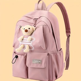 Resim Sade Kore Tasarımı ile Şık ve Çekici Kadınların Sırt Çantası, Her Kıyafete Uygun ve Çok Yönlü. [Zipper Çekme Yönü Rastgele] 