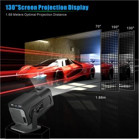 Resim 4K Projektör HY320-1920X1080 Full Hd Projeksiyon Cihazı, 12000 Lümen Yüksek Parlaklık Seviyesi, Uzaktan Kumandalı, Wifi 6, Bluetooth 5, Android Tv 11, 40"-130" Geniş Ekran Projeksiyon Cihazı 