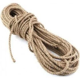 Resim Renklimestore 5 mm 10 Metre Jüt Halat Ip Dekoratif Hasır Ip Kendir Halat 