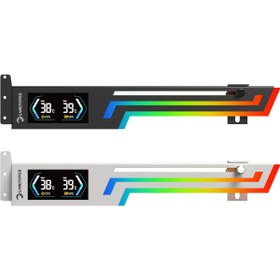 Resim GamePower Heatsync ARGB LCD Ekran Kartı Tutucu Siyah 