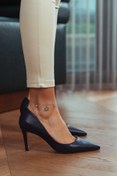 Resim Brenda Lacivert Mat Sivri Burun Kadın Stiletto 