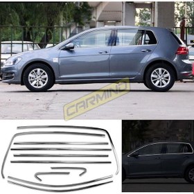 Resim Vw Golf 7 - 7.5 Krom Cam Çerçevesi Set 2013-2020 10 Parça 