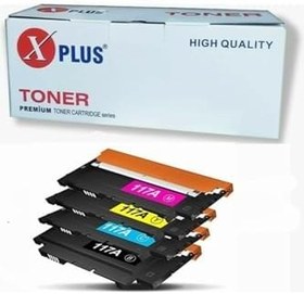 Resim Photo Print Xplus Mfp 179Fnw Hp 117A W2070A-W2071A-W2072A-W2073A 4 Renk Ithal Toner Seti 1.000 Sayfa Chipsiz 