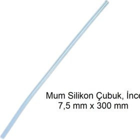 Resim Silikon Mum Çubuk, Ince 7,5 x 300 mm (10 Adet) 