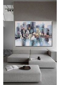 Resim Deniz Büyük Boy El Yapımı Yağlı Boya Tablo 125x90cm 