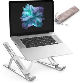 Resim Peri Store ILKA07 Taşınabilir 7 Kademeli Laptop Stant Bilgisayar Stant Notebook Stant Tüm Laptoplarla Uyumlu Bilgisayar Standı Taşınabilir Metal Kaymaz Stant Dizüstü Bilgisayar Stantı 