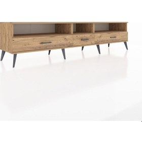Resim Hyperion Tv Ünitesi 3 Raflı 3 Çekmeceli 220x44x51 Çam-çam Atlas Çam/atlas Çam - Atlas Çam 