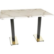 Resim Beymobilya Karanfil Gold Werzalit Masa (70X120) (532345150) 
