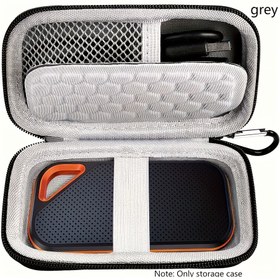 Resim Taşınabilir Harici SSD için 1 adet EVA Sert Taşıma Kutusu, Crucial X8 Katı Hal Sürücü için Şok Geçirmez Seyahat Depolama Kutusu - Dayanıklı Koruyucu Organizatör (Kutu Sadece) 