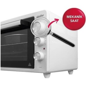 Resim Simfer 4262 Beyaz 42 LT Turbo Fan Piliç Çevirme Mini/Midi Fırın - 6 Fonksiyon,Yoğurt Yapma, Buz Çözme & İç Aydınlatma 