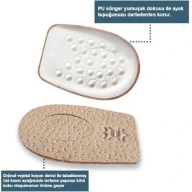 Resim Storemax LT05 - Deri Topuk Koruyucu - Topuk Dikeni Destekleyici Topuk Yükseltici Deri Topuk Desteği (41-43) 