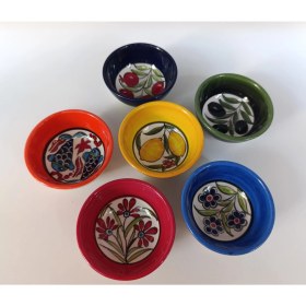 Resim El Yapımı 6'lı 8cm Sosluk Çerezlik Reçellik Seramik Kase 