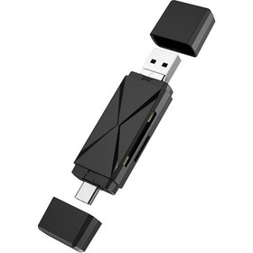 Resim YH-109 Sd/tf/type-C/micro Usb/usb Bilgisayar Pc Cep Telefonu Otg Kart Okuyucu (Yurt Dışından) 