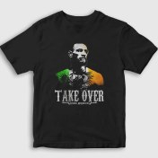 Resim Presmono Unisex Çocuk Siyah Take Over Ufc Conor McGregor T-Shirt 