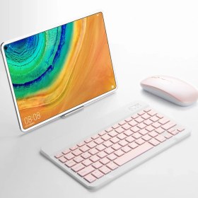 Resim Happy World Shopping Kablosuz Bluetooth Klavye Fare Seti Tablet iPad Air Pro Pad Android Ios Windows Phone Xiaomi Redmi Pad / Mi Pad 5 Pro / 4 Plus Tablet (Yurt Dışından) 