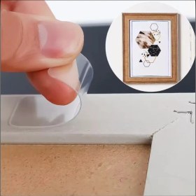 Resim 60 Lı Güçlü Şeffaf Çift Taraflı Monte Bant Seti Çok Amaçlı Yapıştırıcı Çözüm 1 X 4 Cm 