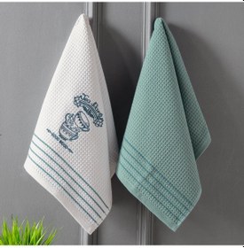 Resim Schafer Nakışlı 2 Li Kurulama Bezi 40x60 Cm-beyaz/yeşil 